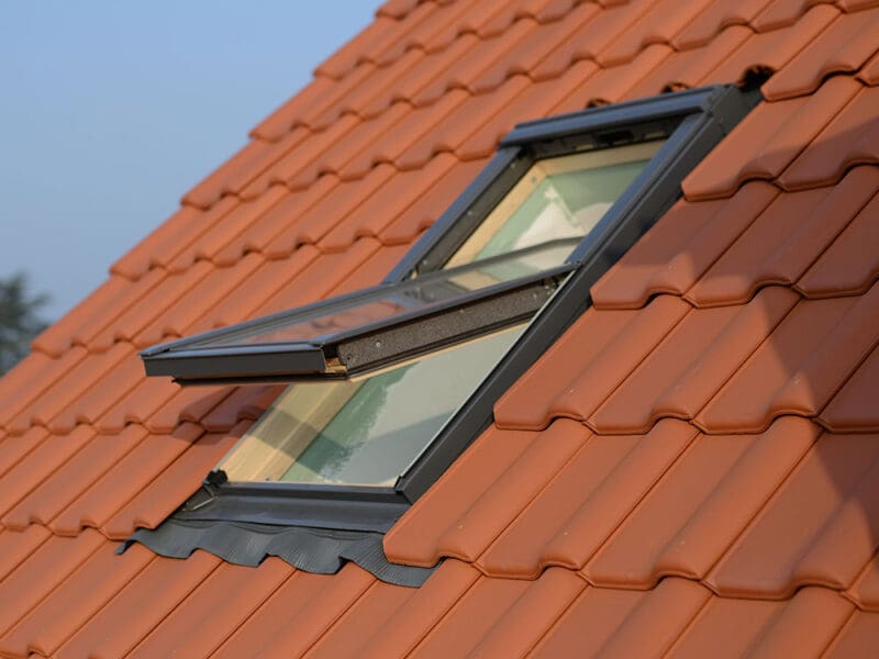 Roofing image showing roofing and window light (Velux) | Robinson's Building and Roofing in Bath